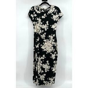 Lauren Ralph Lauren Floral Jersey Twist-Front Midi Dress Size S